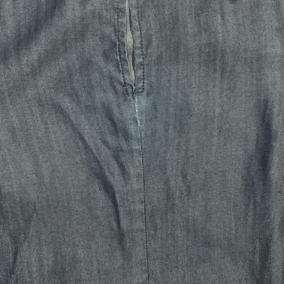 White House Black Market Size 0 Emma Chambray Blouse 3/4 Quarter Bell Sleeves - Picture 14 of 14